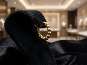 Brinco Argola Bolinhas Lisas Dourado - (RR15)