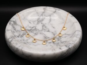 Choker Conchas Lisas Dourado - (RR59)