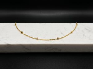 Choker Veneziana Bolas Lisas Dourado - (RR72)