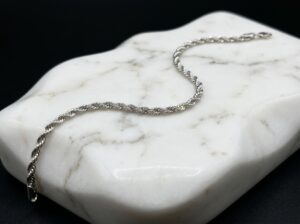 Pulseira Cordão Baiano Fina Branco - (Código do produto L97Ex)