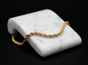 Pulseira Cordão Baiano Fina Dourado - (Código do produto L98Ex)